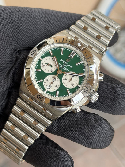 Breitling Chronomat 42mm Automatic Chronograph Silver Dial – Brand New Full Set