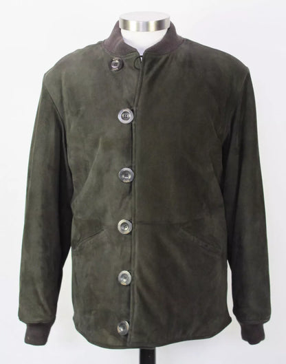 Gucci Dark Brown Suede Bomber Jacket