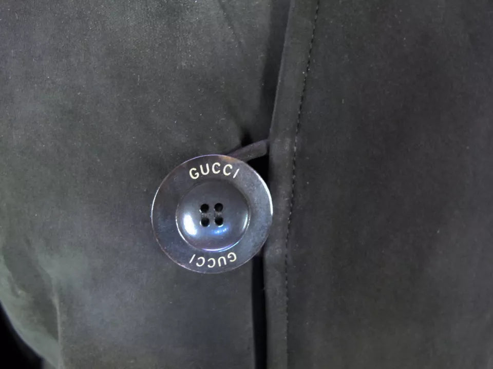 Gucci Dark Brown Suede Bomber Jacket
