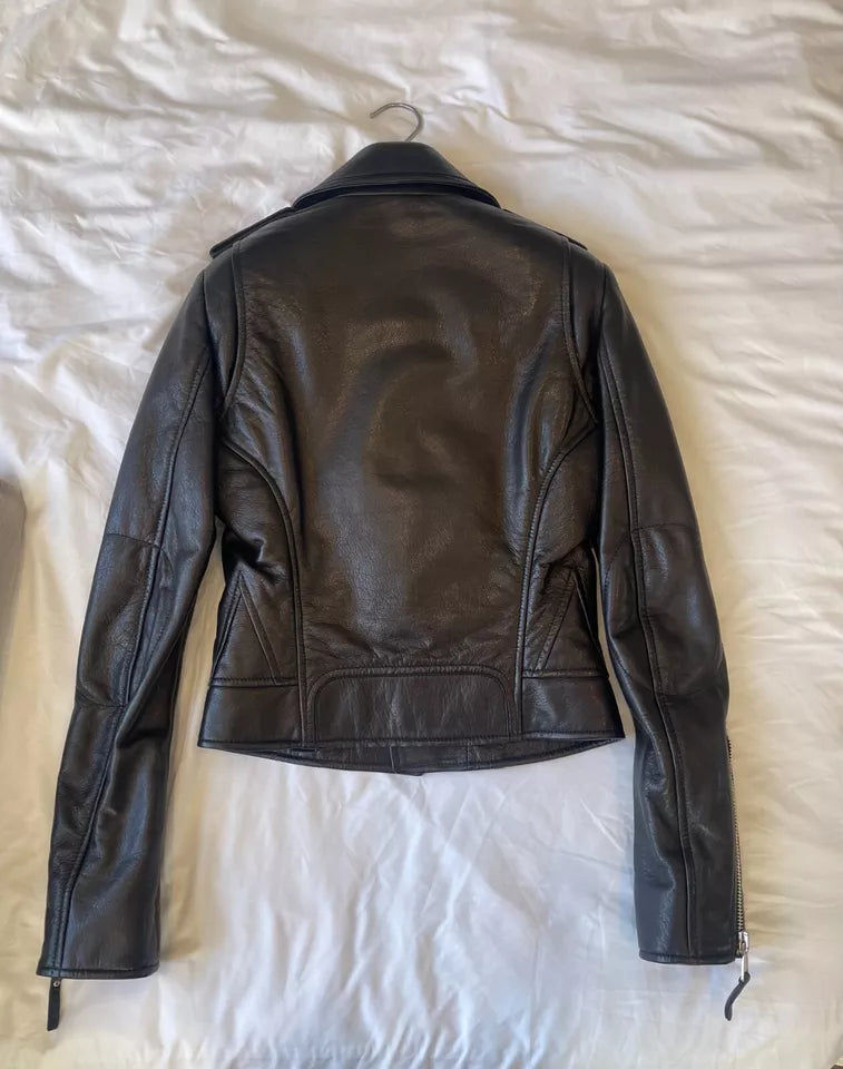 Balenciaga Leather Biker Jacke
