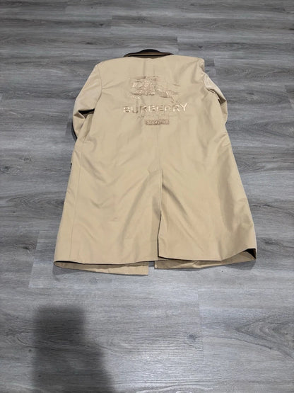Supreme x Burberry Leather Collar Trench Coat