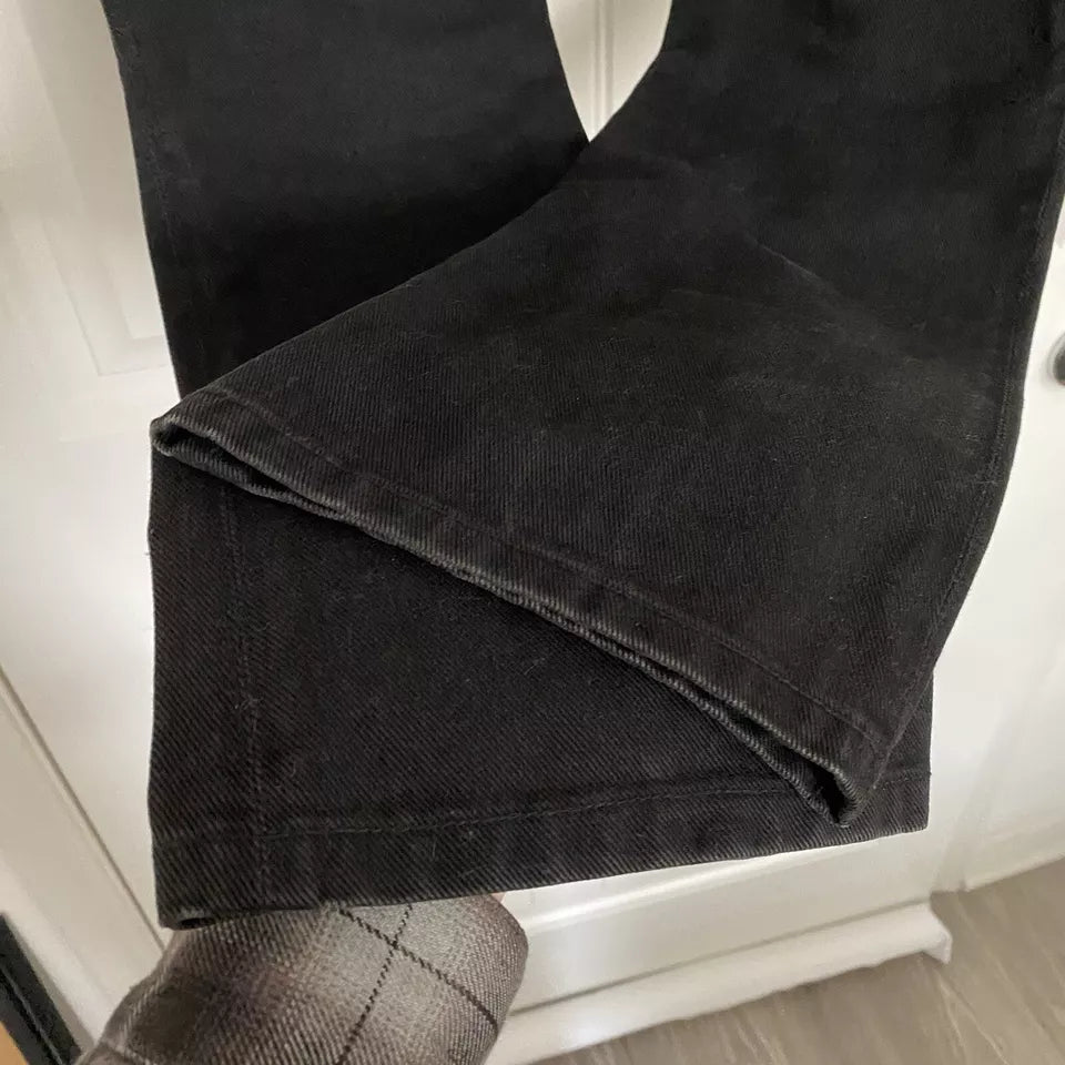 Chrome Hearts Fleur Knee Women's Black Jeans
