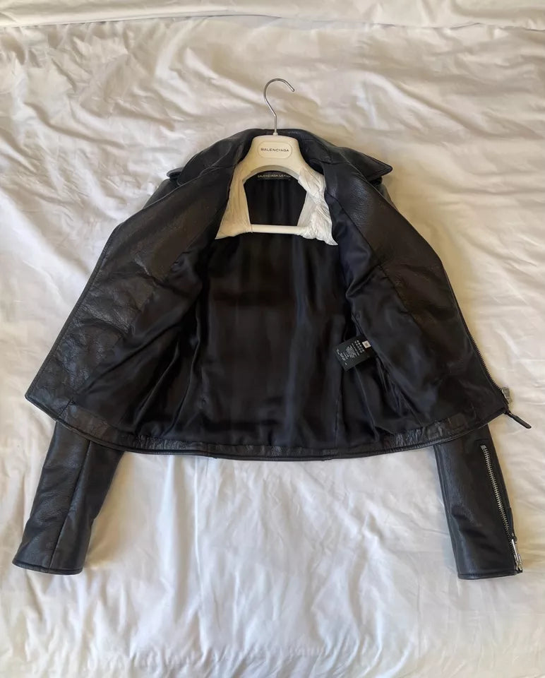 Balenciaga Leather Biker Jacke