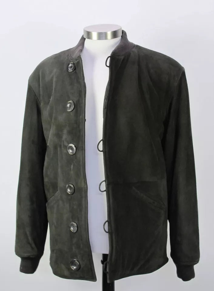 Gucci Dark Brown Suede Bomber Jacket