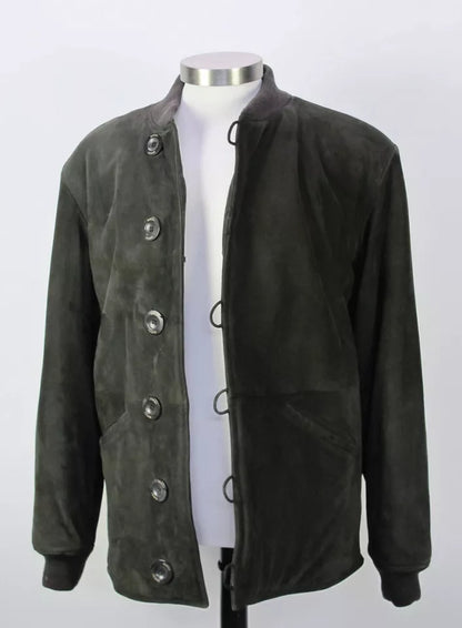 Gucci Dark Brown Suede Bomber Jacket