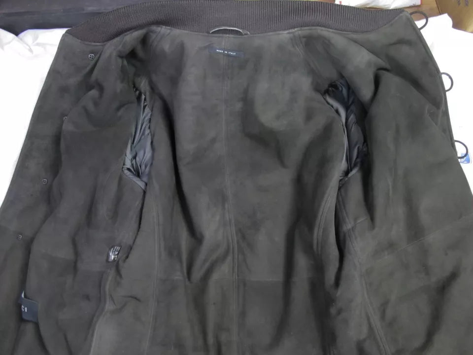 Gucci Dark Brown Suede Bomber Jacket