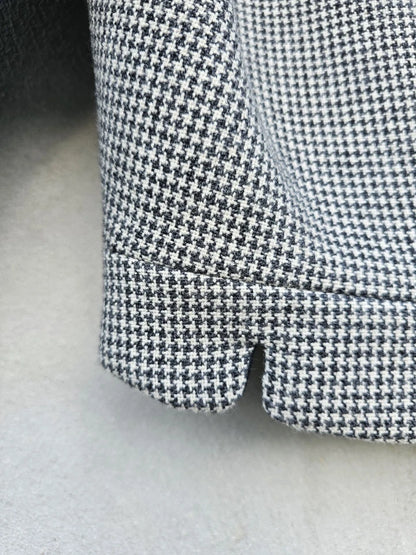 Balenciaga Sculpted Runway 2000s Nicolas Ghesquière Houndstooth Wool Coat