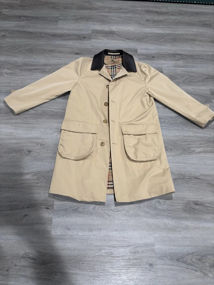 Supreme x Burberry Leather Collar Trench Coat